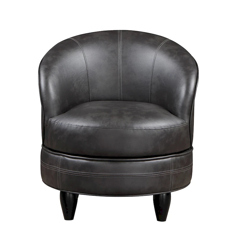 Steve Silver Stella Faux Leather Swivel Accent Chair