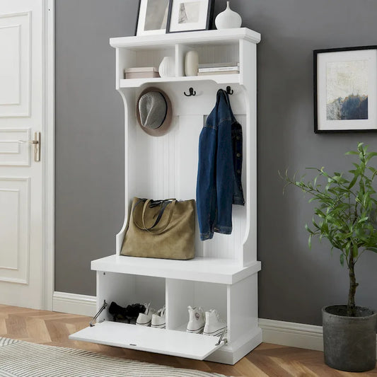 Crosley Shoreline Hall Tree - 31.5 W x 15.75 D x 64.25 H