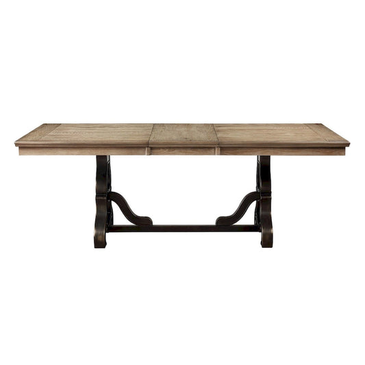 Cunningham Maple and Black Dining Table with Removable Leaf