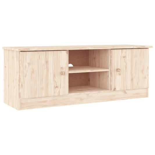 vidaXL TV Stand ALTA 44.1x13.8x16.1 Solid Wood Pine - 44.1 x 13.8 x 16.1
