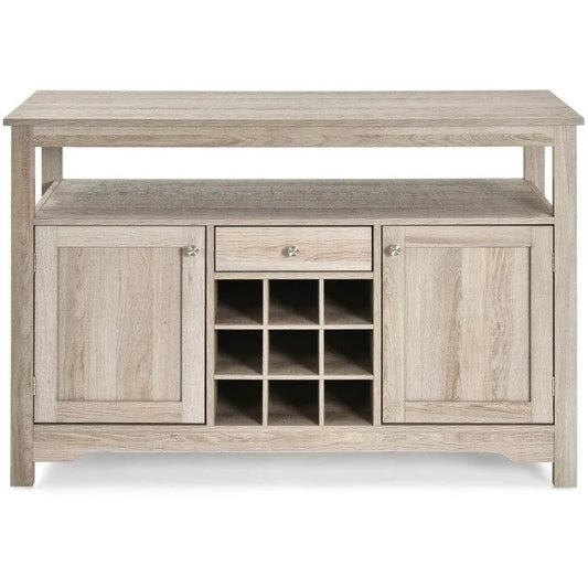 Transitional Buffet Server Sideboard with Wine Storage - 45.5 x 16 x 31.5 (L x W x H)