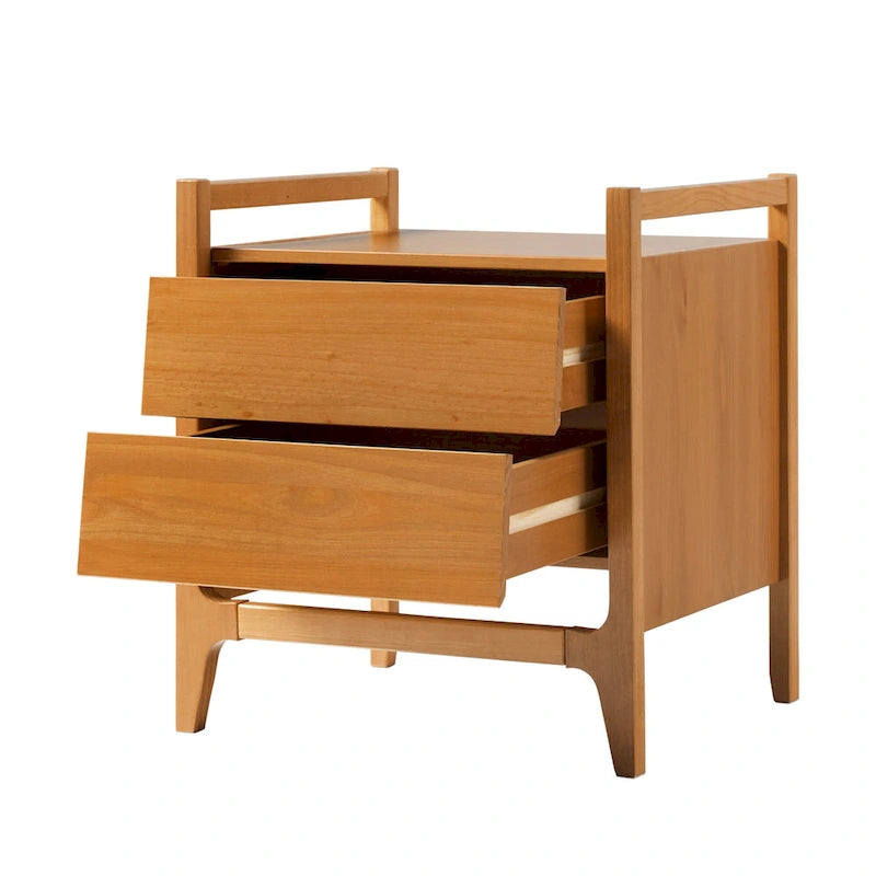 Middlebrook Designs Mid-Century Modern Solid Wood Nightstand