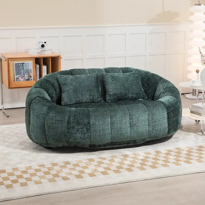 Emerald Modern 59 Chenille Loveseat Chaise Lounge Chair
