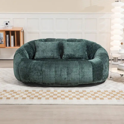 Emerald Modern 59 Chenille Loveseat Chaise Lounge Chair