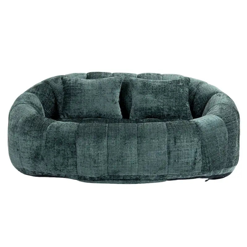 Emerald Modern 59 Chenille Loveseat Chaise Lounge Chair