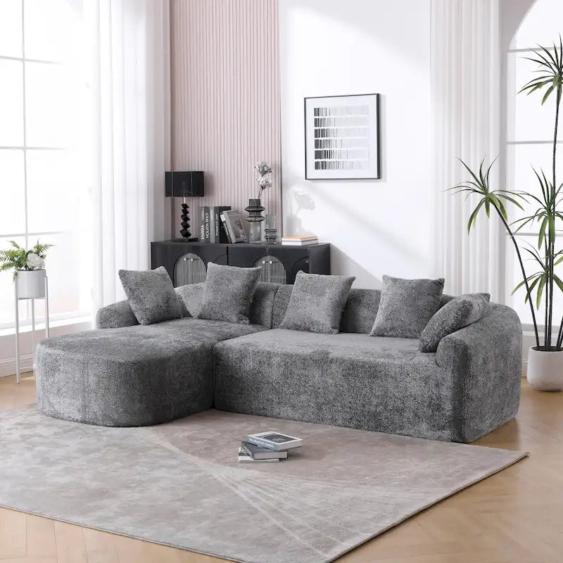 99.21W L-Shape Boucle Sofa 3 Seater