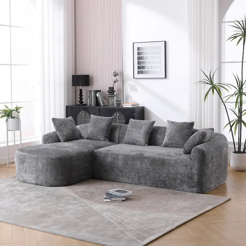 99.21W L-Shape Boucle Sofa 3 Seater