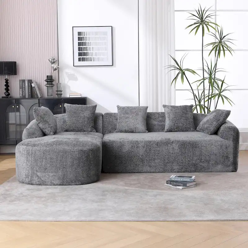 99.21W L-Shape Boucle Sofa 3 Seater