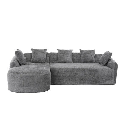 99.21W L-Shape Boucle Sofa 3 Seater