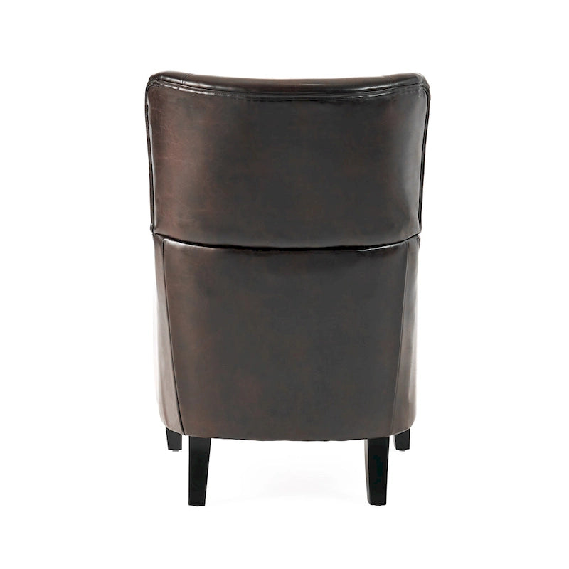 27 High Back Accent Chair with Wing Back and Birch Legs