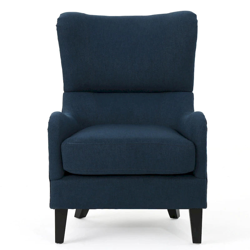 27 High Back Accent Chair with Wing Back and Birch Legs