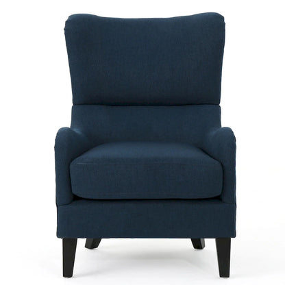 27 High Back Accent Chair with Wing Back and Birch Legs