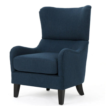 27 High Back Accent Chair with Wing Back and Birch Legs