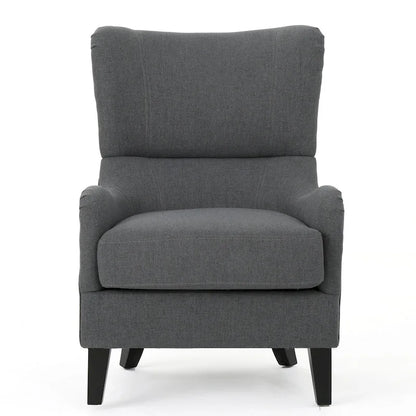 27 High Back Accent Chair with Wing Back and Birch Legs