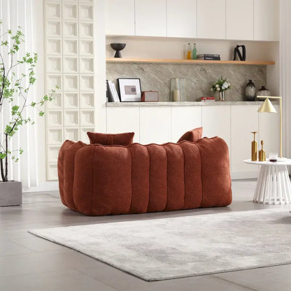 Modern 65.1 Chenille Tufted Loveseat Accent Chair with High-Resilience Foam