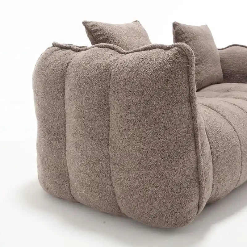 Modern 65.1 Chenille Tufted Loveseat Accent Chair with High-Resilience Foam