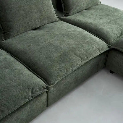 Chenille Upholstered Armless Modular Sectional Sofa, Free Combination