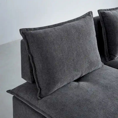 Chenille Upholstered Armless Modular Sectional Sofa, Free Combination