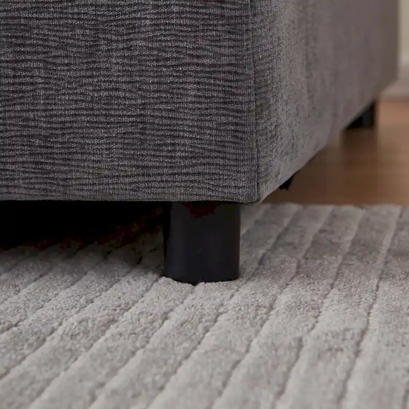 Chenille Upholstered Armless Modular Sectional Sofa, Free Combination