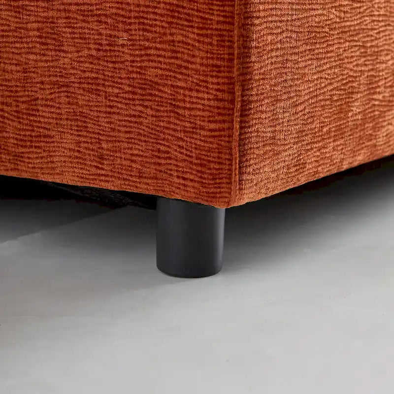 Chenille Upholstered Armless Modular Sectional Sofa, Free Combination