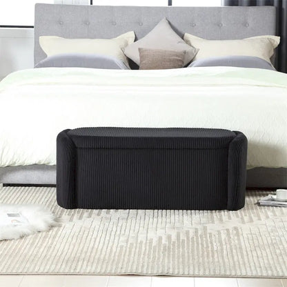 Storage Ottoman,Bedroom End Bench,Upholstered Fabric Storage Ottoman