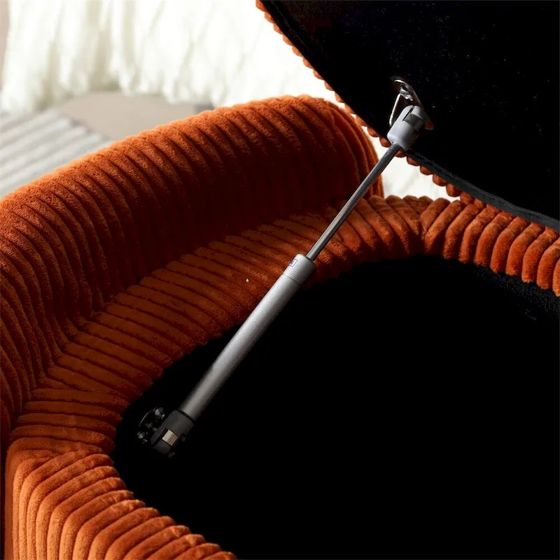 Storage Ottoman,Bedroom End Bench,Upholstered Fabric Storage Ottoman