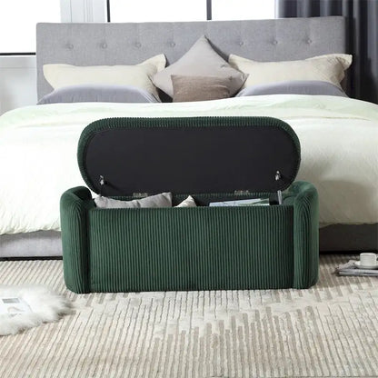 Storage Ottoman,Bedroom End Bench,Upholstered Fabric Storage Ottoman