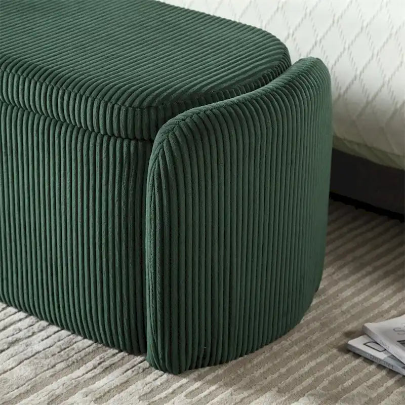 Storage Ottoman,Bedroom End Bench,Upholstered Fabric Storage Ottoman