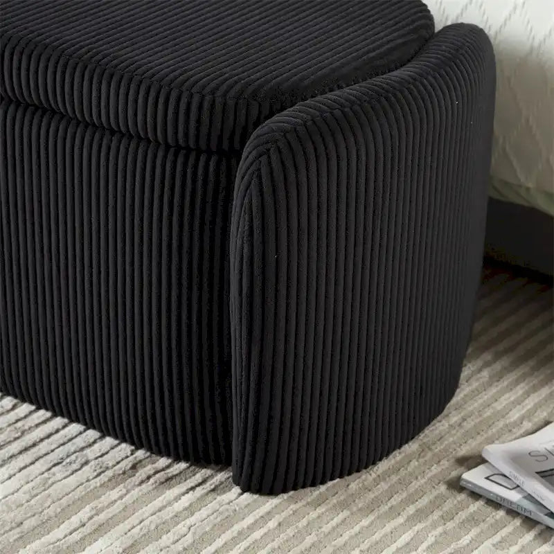 Storage Ottoman,Bedroom End Bench,Upholstered Fabric Storage Ottoman
