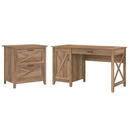 Key West 54W Computer Desk with Storage and Cabinet by Bush Furniture