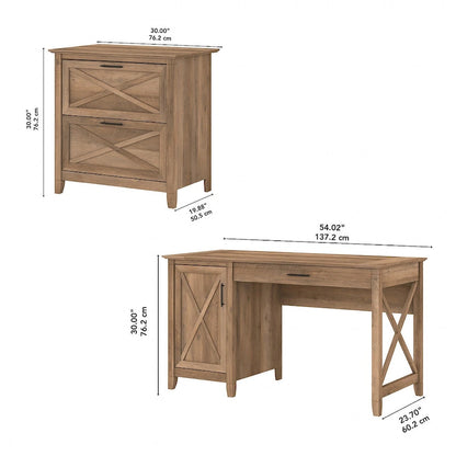 Key West 54W Computer Desk with Storage and Cabinet by Bush Furniture