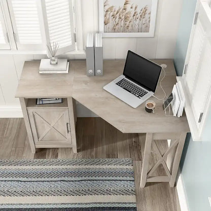 Key West Computer Desk Bush Furniture Key West 54W Corner Computer Desk with Storage – Coastmood