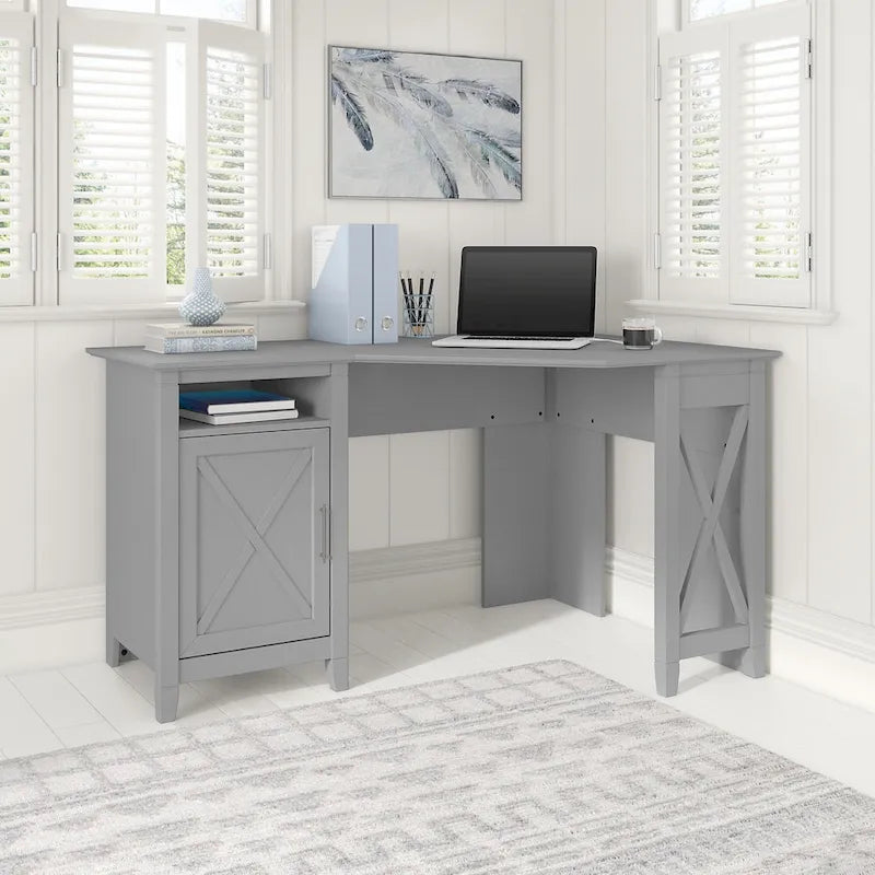 Key West Computer Desk Bush Furniture Key West 54W Corner Computer Desk with Storage – Coastmood