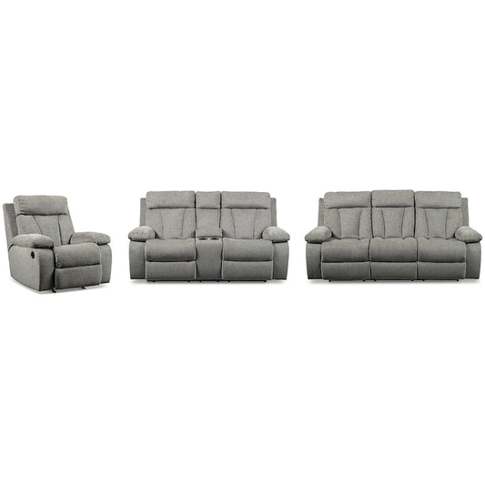 Signature Design by Ashley Mitchiner Gray 3-Piece Upholstery Package - 87 W x 40 D x 42 H