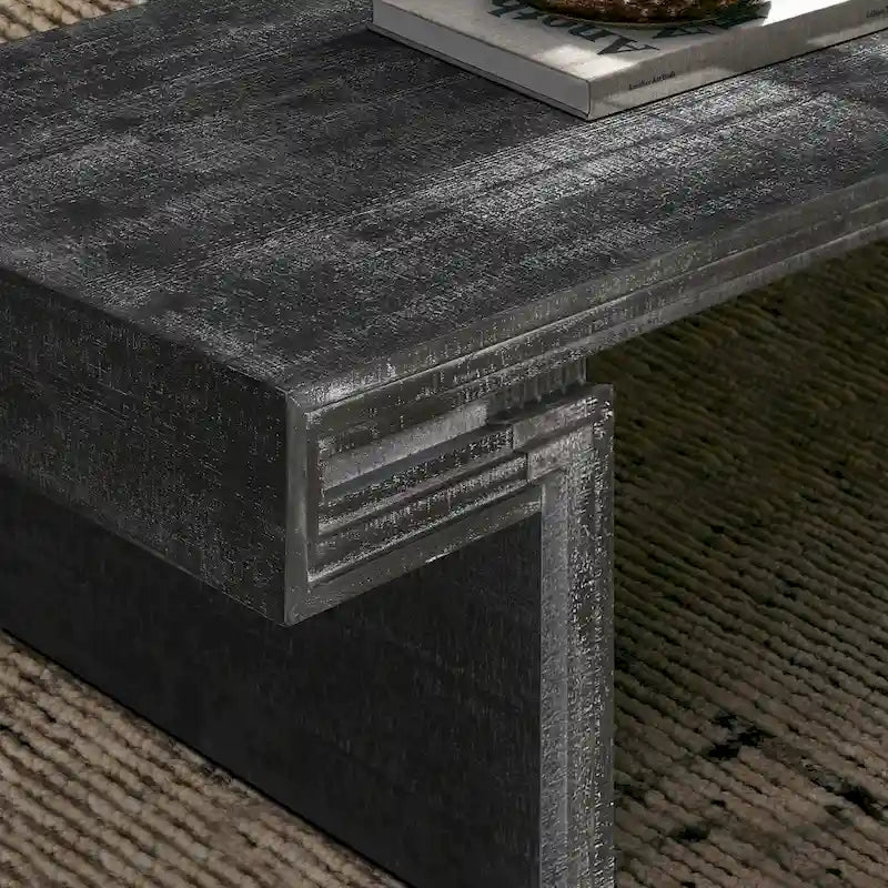 Premium Vintage Industrial Coffee Table with Double-Tier Structure for Living and Office Spaces