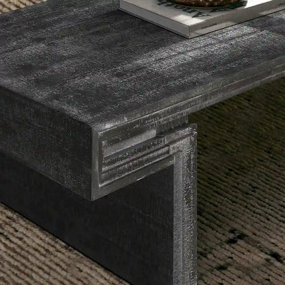 Premium Vintage Industrial Coffee Table with Double-Tier Structure for Living and Office Spaces