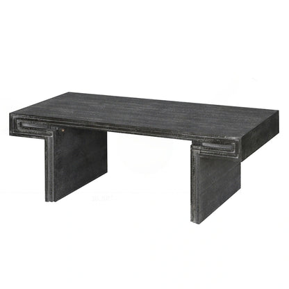 Premium Vintage Industrial Coffee Table with Double-Tier Structure for Living and Office Spaces