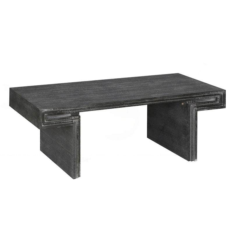 Premium Vintage Industrial Coffee Table with Double-Tier Structure for Living and Office Spaces