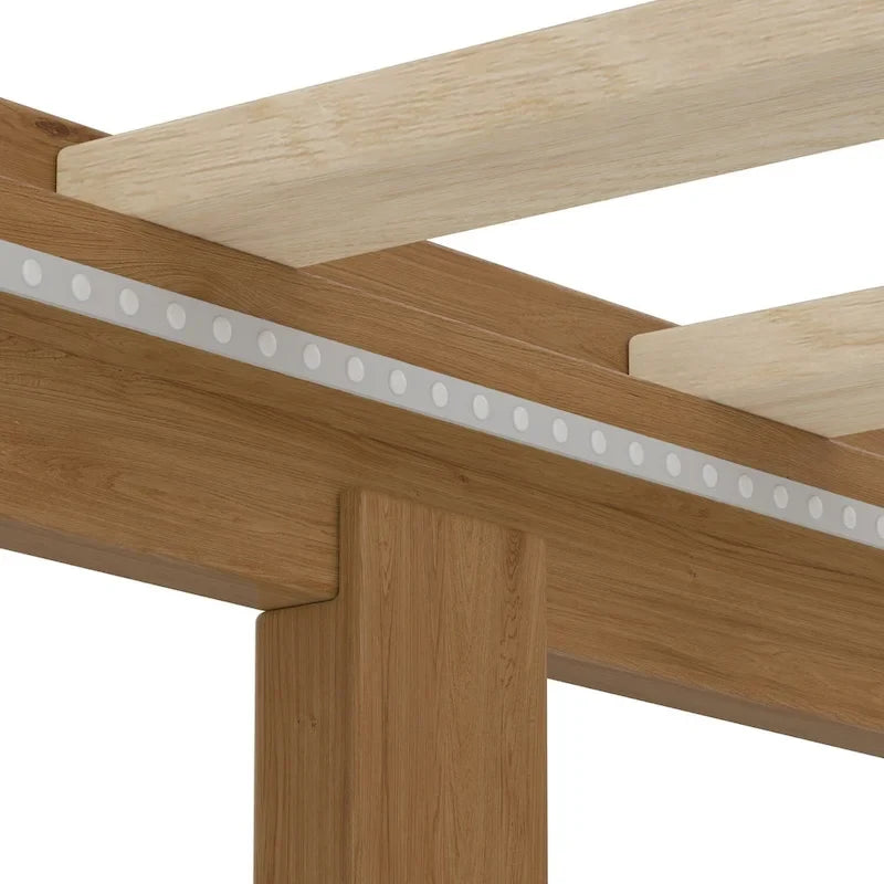 Queen Size Wood Platform Bed with Slat Support