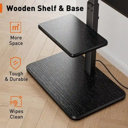 Floor TV Stand with Power Outlet