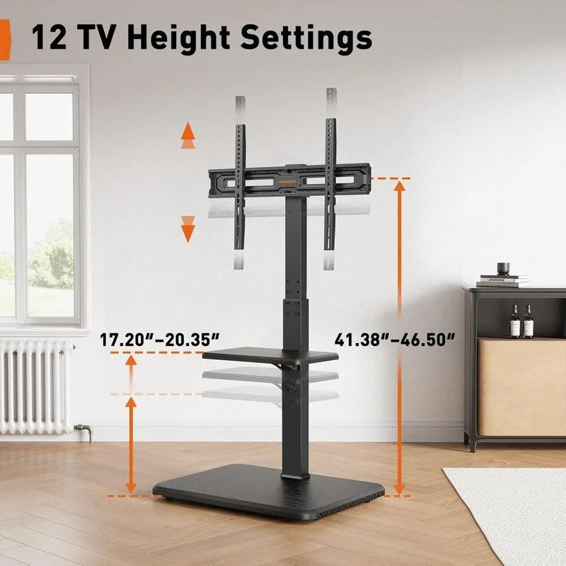 Floor TV Stand with Power Outlet