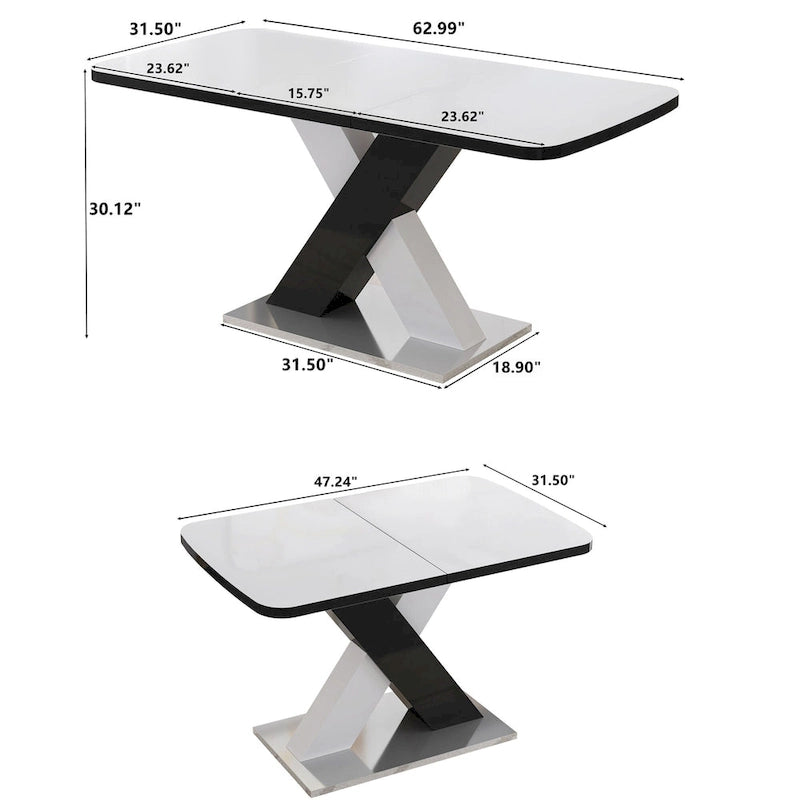 Modern Expandable Square Dining Table