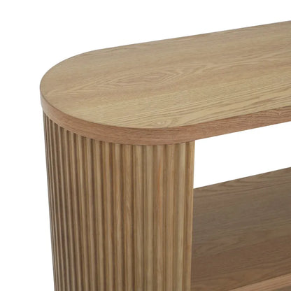 Christopher Knight Home - Mirod Modern Entryway Console Table with Open Shelf & Elegant Wood Grain Design