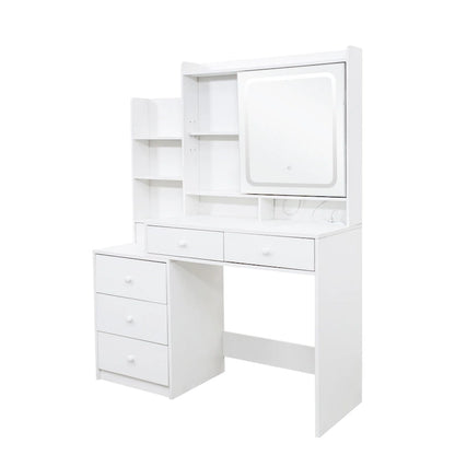 Makeup Vanity Desk with Mirror and Lights
