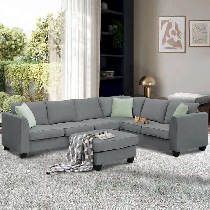 Sectional Sofa Couches Living Room Sets,7 Seats Modular Sectional Sofa