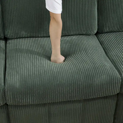 Oversized 7 - Piece 130 Wide Reversible Modular Corner Sectional Sofa Couch with Ottoman