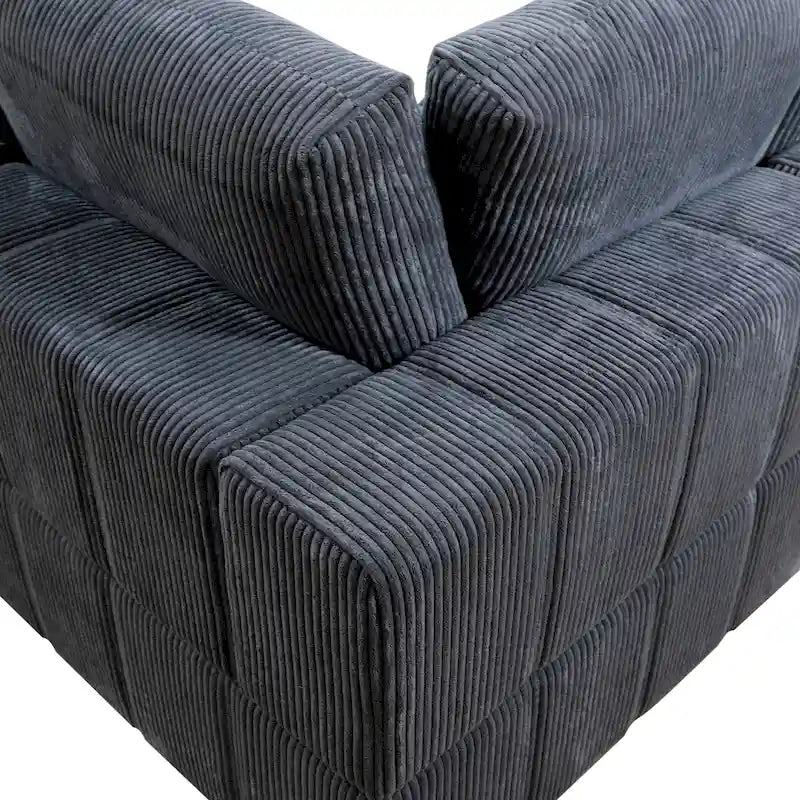 Oversized 7 - Piece 130 Wide Reversible Modular Corner Sectional Sofa Couch with Ottoman