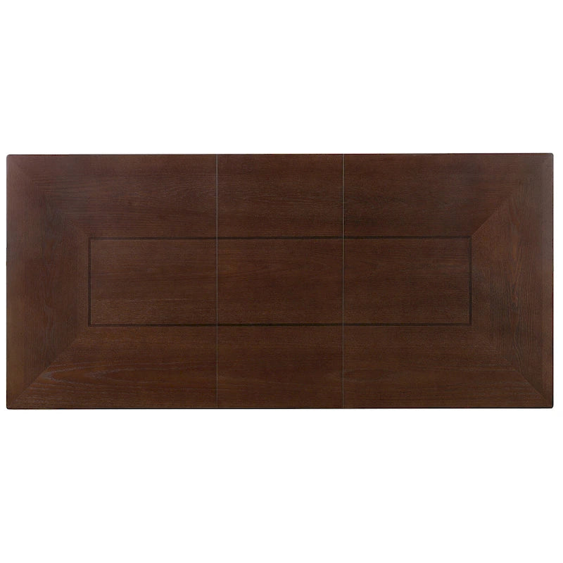 5 Piece Extendable Dining Table Set, Farmhouse Extendable Table with 18 Move Leaf