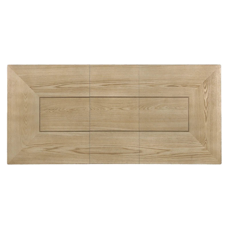 5 Piece Extendable Dining Table Set, Farmhouse Extendable Table with 18 Move Leaf