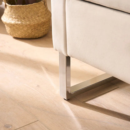 67.91 Velvet Storage Bench with Armrests and Wood Frame for Bedroom